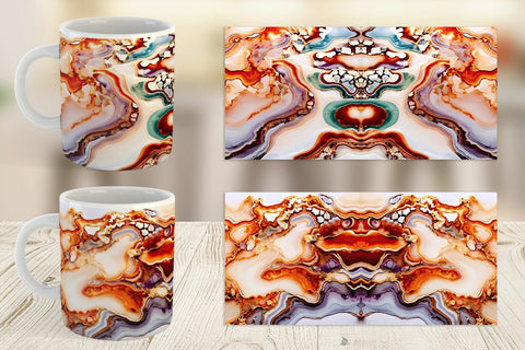 Mug Wrap Abstract Agate Sublimation artnoy 