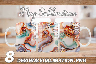 Mug Wrap Abstract Agate Sublimation artnoy 