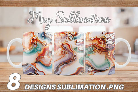 Mug Wrap Abstract Agate Sublimation artnoy 