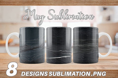 Mug Wrap Abstract Beach Line Art Sublimation artnoy 
