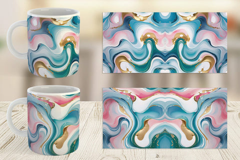 Mug Wrap Abstract Fluid Sublimation artnoy 
