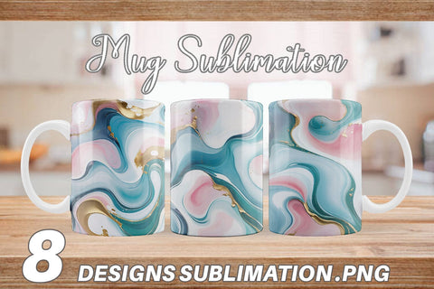 Mug Wrap Abstract Fluid Sublimation artnoy 
