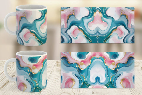 Mug Wrap Abstract Fluid Sublimation artnoy 