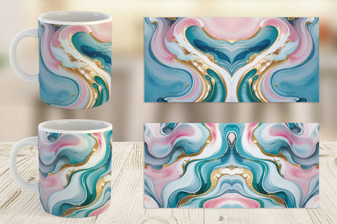 Mug Wrap Abstract Fluid Sublimation artnoy 