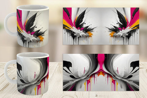Mug Wrap Abstract Vibrant Colors Sublimation artnoy 
