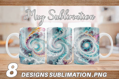 Mug Wrap Abstract Vortex Sublimation artnoy 