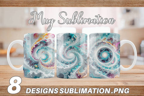 Mug Wrap Abstract Vortex Sublimation artnoy 