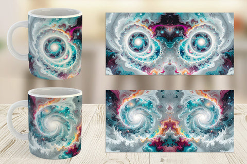 Mug Wrap Abstract Vortex Sublimation artnoy 