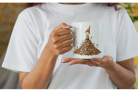 Mug Wrap Acorn Gnome Delivery Sublimation artnoy 