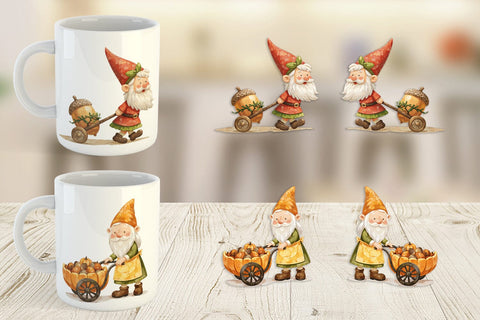 Mug Wrap Acorn Gnome Delivery Sublimation artnoy 