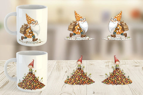 Mug Wrap Acorn Gnome Delivery Sublimation artnoy 