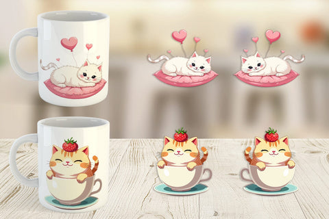 Mug Wrap Adorable Cat Sublimation artnoy 