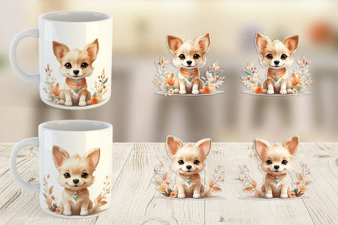 Mug Wrap Adorable Cute Dog Sublimation artnoy 