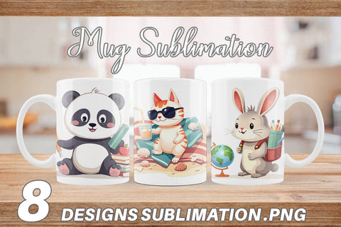 Mug Wrap Adorable School Summer Sublimation artnoy 