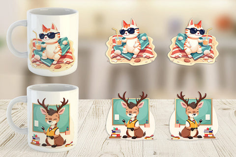 Mug Wrap Adorable School Summer Sublimation artnoy 