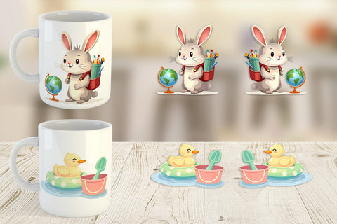 Mug Wrap Adorable School Summer Sublimation artnoy 