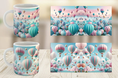 Mug Wrap Air Balloons Sublimation artnoy 