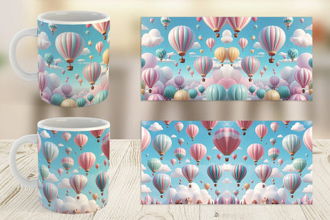 Mug Wrap Air Balloons Sublimation artnoy 