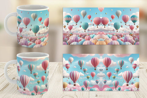 Mug Wrap Air Balloons Sublimation artnoy 