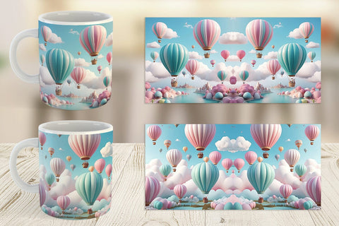 Mug Wrap Air Balloons Sublimation artnoy 