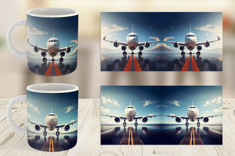 Mug Wrap Airplane Sublimation artnoy 