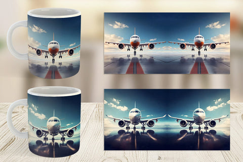 Mug Wrap Airplane Sublimation artnoy 