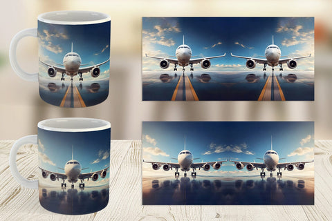 Mug Wrap Airplane Sublimation artnoy 