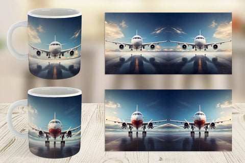 Mug Wrap Airplane Sublimation artnoy 