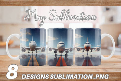Mug Wrap Airplane Sublimation artnoy 