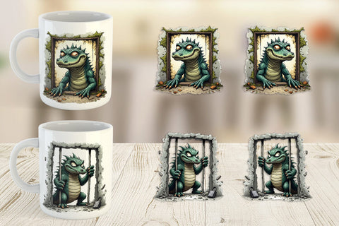 Mug Wrap Alcatraz Gator Sublimation artnoy 