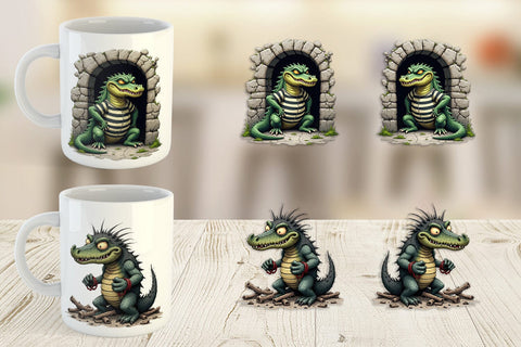 Mug Wrap Alcatraz Gator Sublimation artnoy 