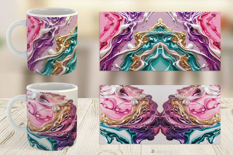 Mug Wrap Alcohol Ink Painting Sublimation artnoy 