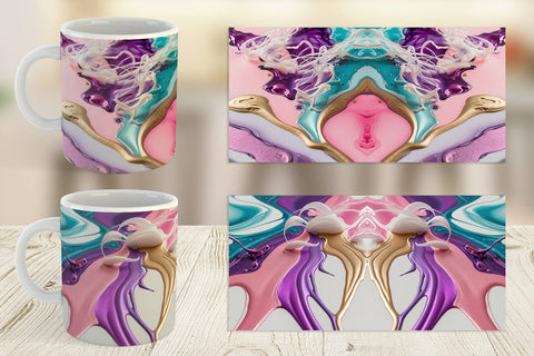 Mug Wrap Alcohol Ink Painting Sublimation artnoy 