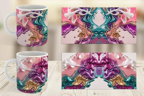 Mug Wrap Alcohol Ink Painting Sublimation artnoy 