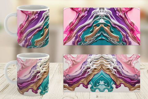 Mug Wrap Alcohol Ink Painting Sublimation artnoy 