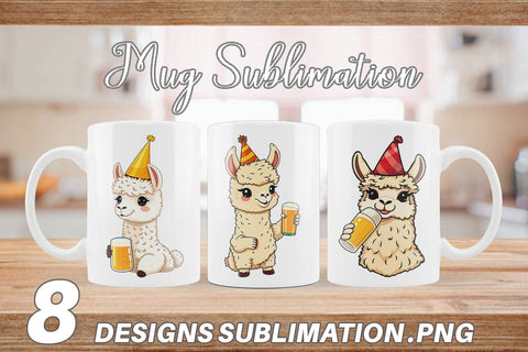 Mug Wrap Alpaca Beer Day Sublimation artnoy 