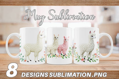 Mug Wrap Alpaca Embroidery Sublimation artnoy 