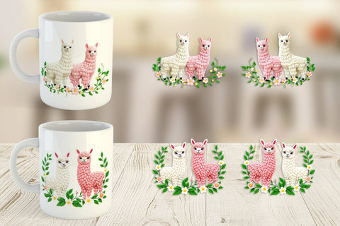 Mug Wrap Alpaca Embroidery Sublimation artnoy 