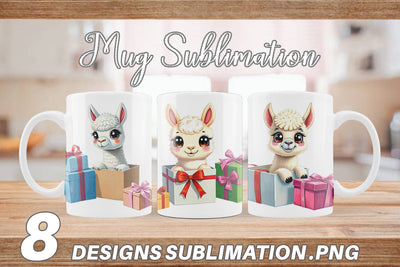 Mug Wrap Alpaca Gift Sublimation artnoy 