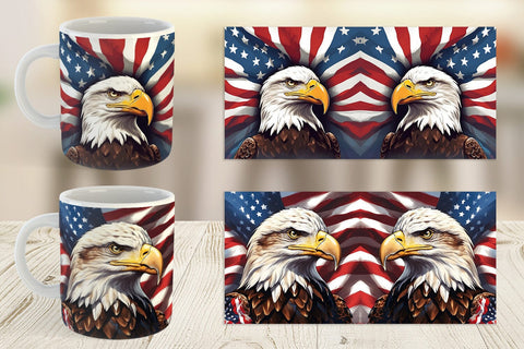 Mug Wrap American Eagle Sublimation artnoy 