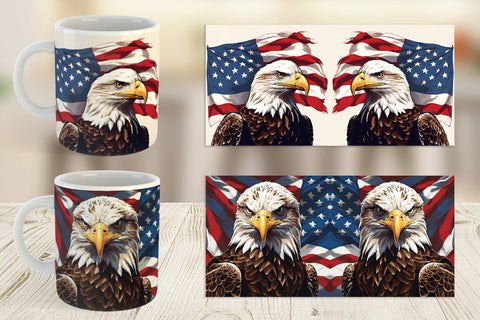 Mug Wrap American Eagle Sublimation artnoy 