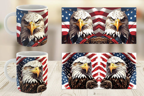 Mug Wrap American Eagle Sublimation artnoy 