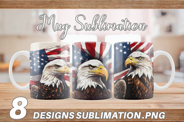 Mug Wrap American Eagle Sublimation artnoy 