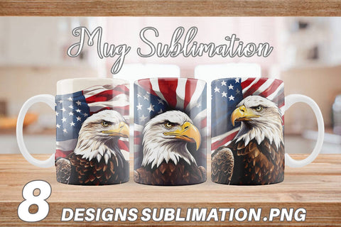 Mug Wrap American Eagle Sublimation artnoy 