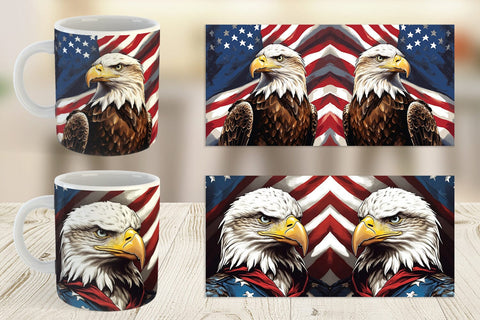 Mug Wrap American Eagle Sublimation artnoy 