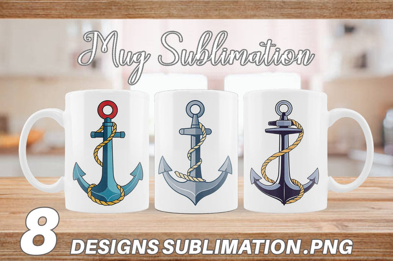Mug Wrap Anchor Rope Sublimation artnoy 