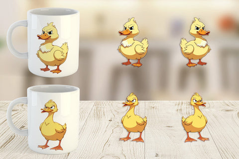 Mug Wrap Angry Duck Sublimation artnoy 