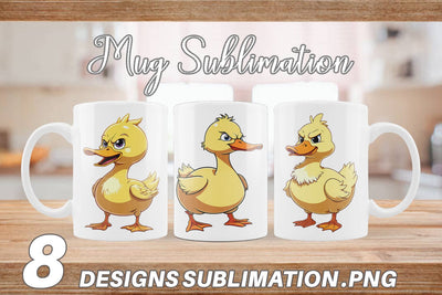 Mug Wrap Angry Duck Sublimation artnoy 