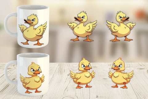 Mug Wrap Angry Duck Sublimation artnoy 
