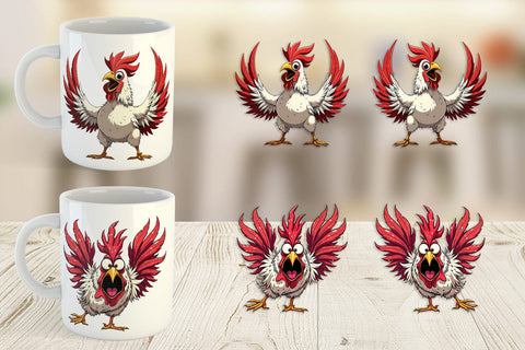Mug Wrap Angry Rooster Sublimation artnoy 